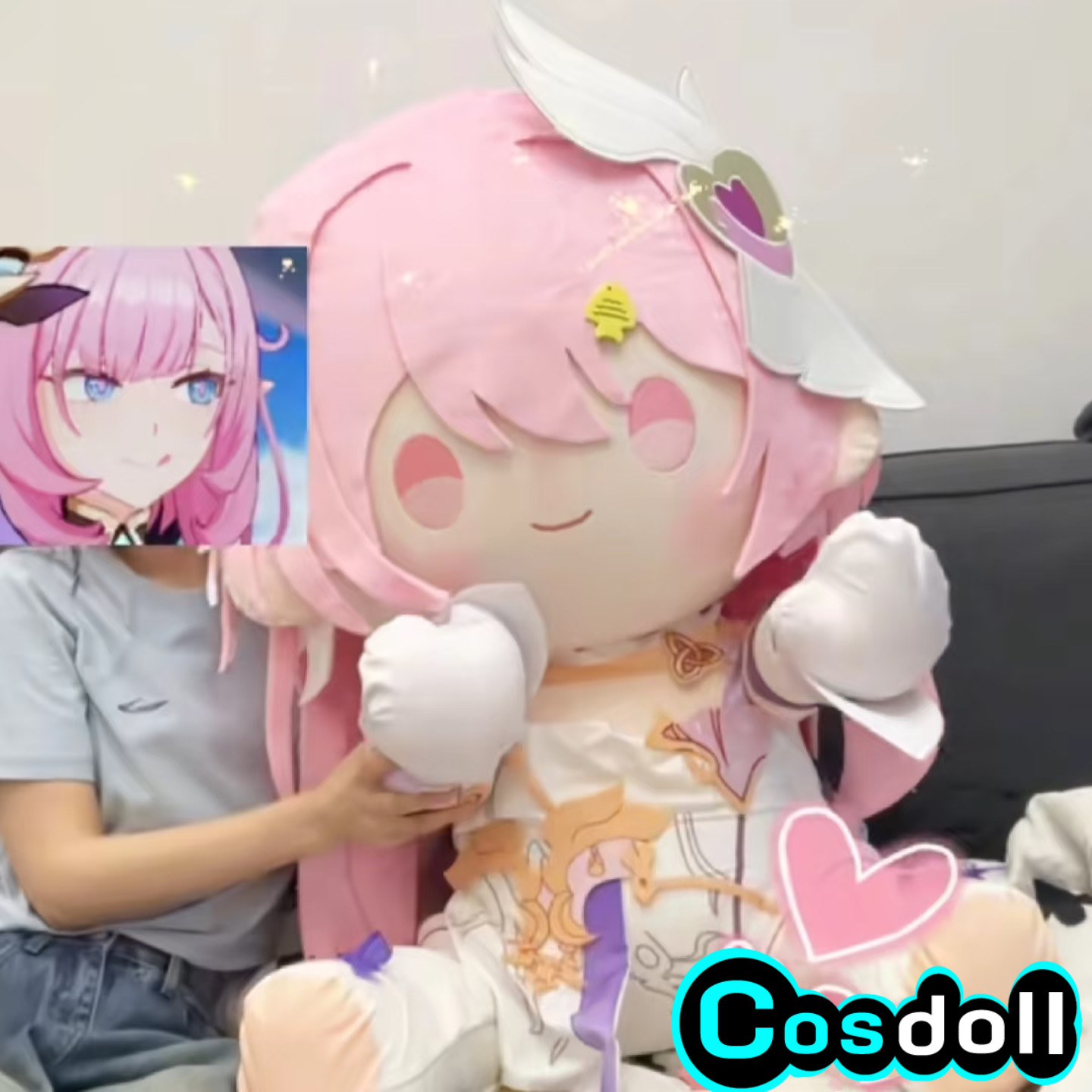 Soft Plush Doll - Honkai Impact 3 Elysia de 80cm,