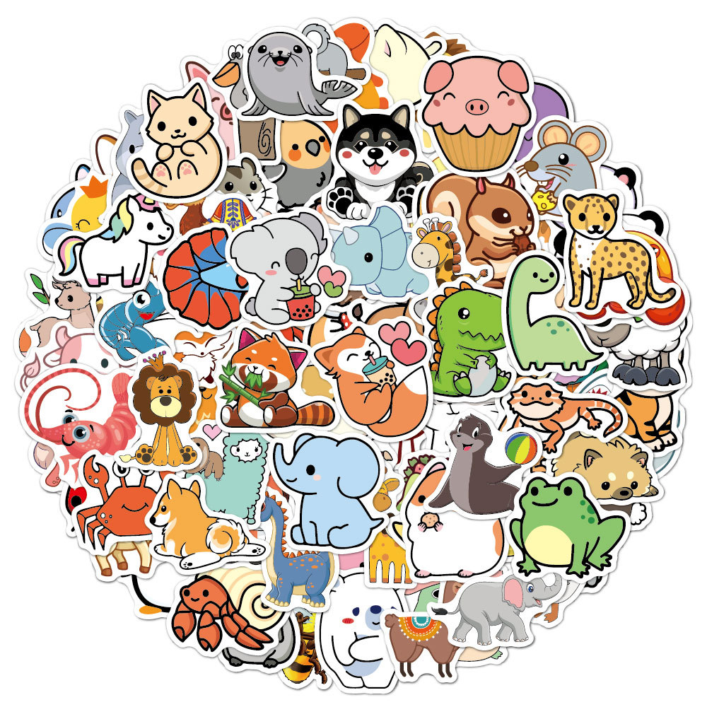 Kids Toys Logo - 100 Uds. Pegatinas divertidas de animales,