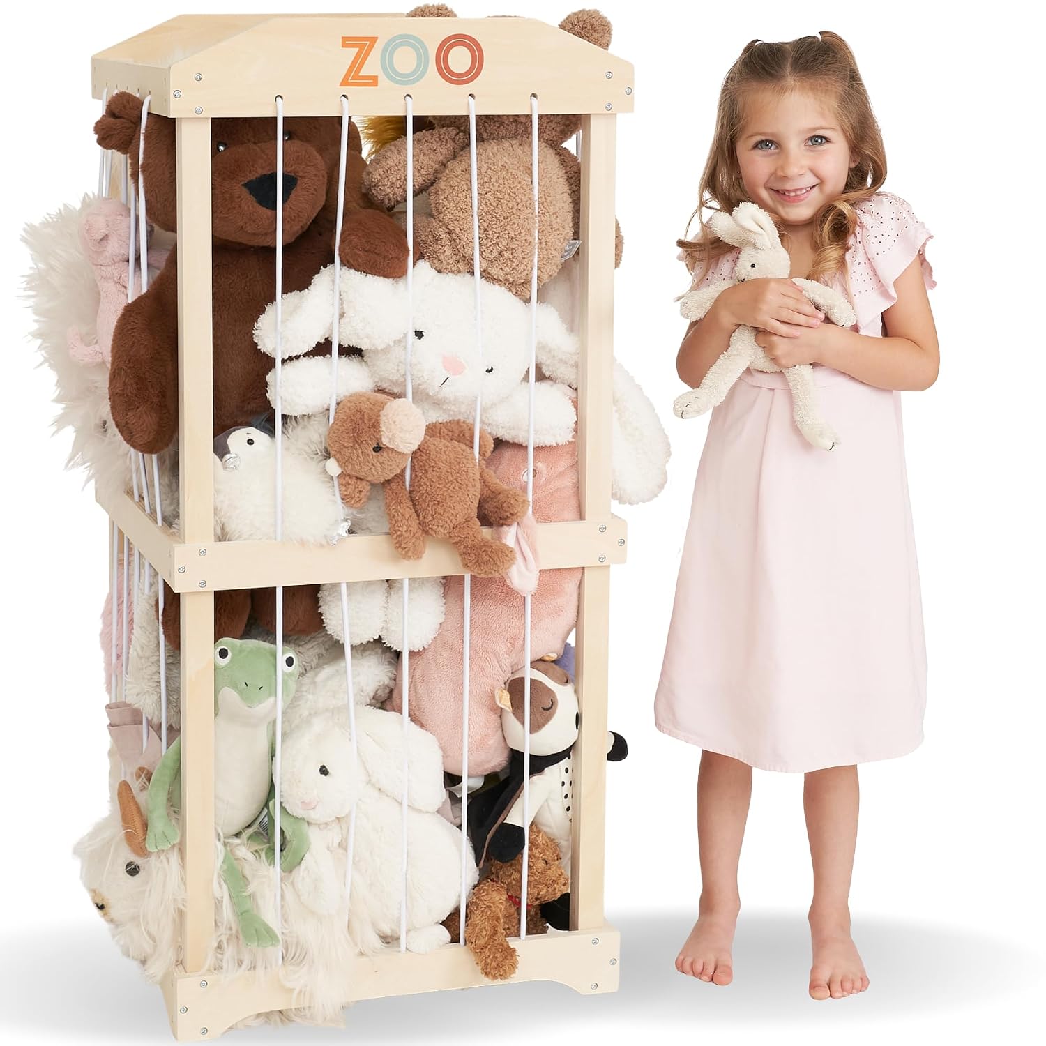 Kids Storage Toys - Estante de Almacenamiento Vertical de Madera