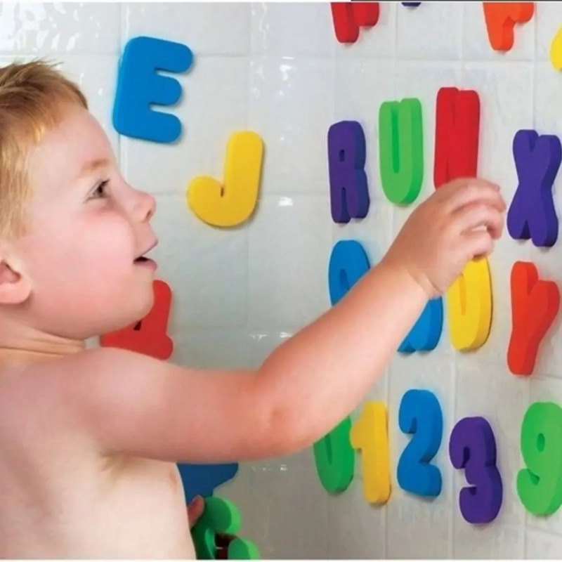 Bath Letter Number Foam - Juguetes de Baño Flotantes para Niños