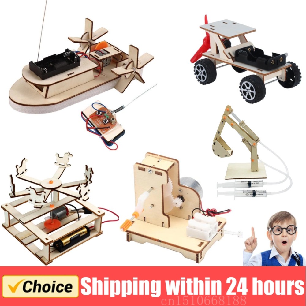 Science Experiment Kit - Modelo de barco de madera para