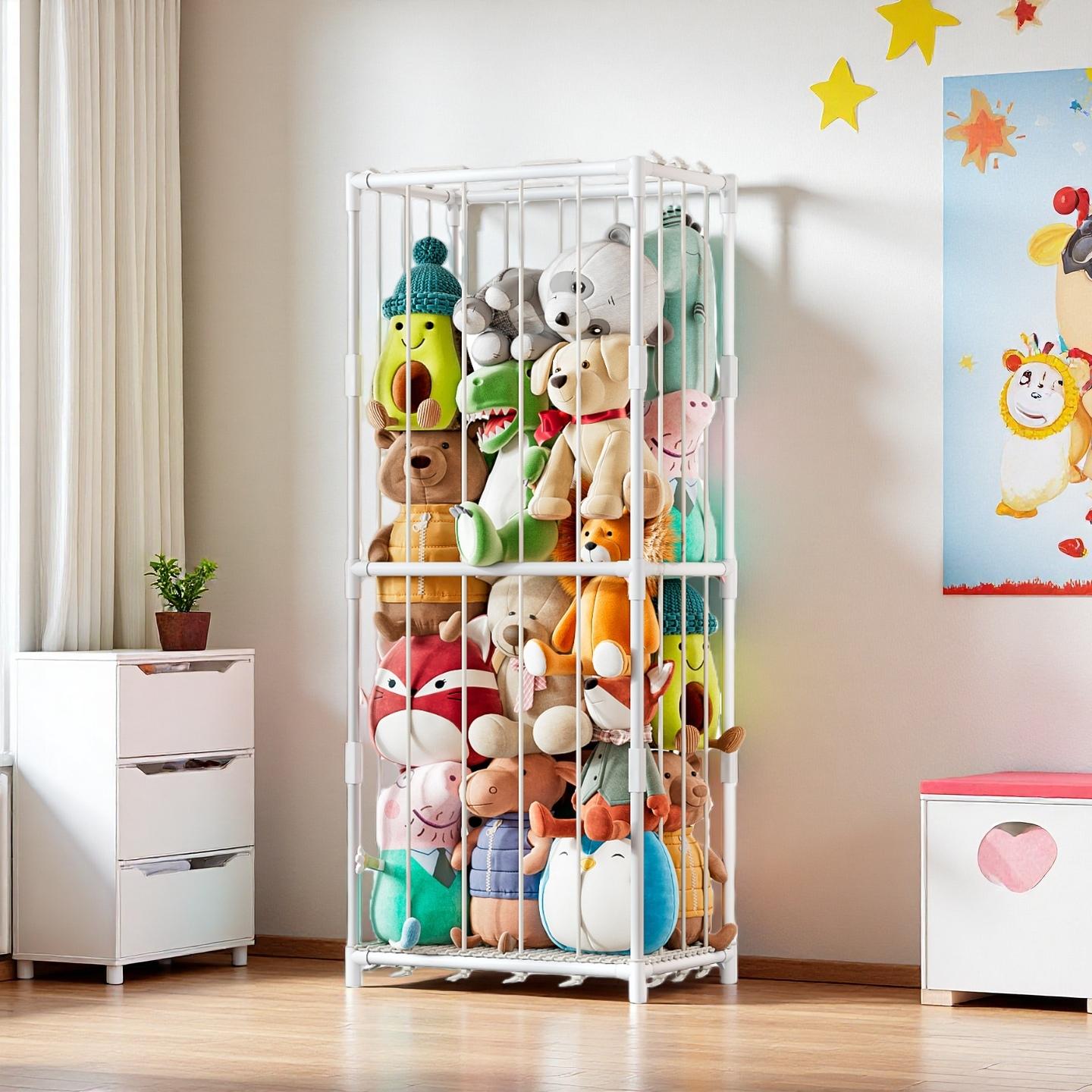 Kids Storage Toys - Organizador vertical para peluches con temática