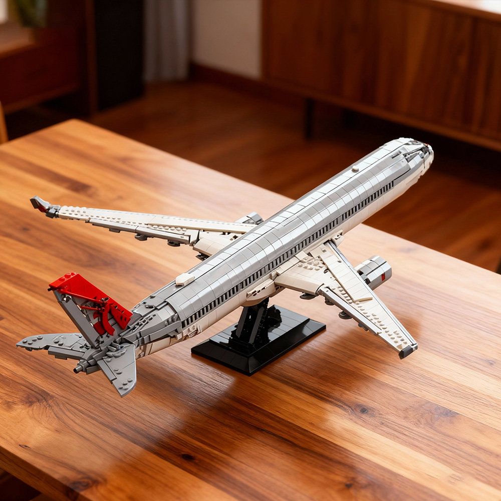 Kids Toys Qatar - Gobricks MOC Qatar Airways Airbus A350-1000,