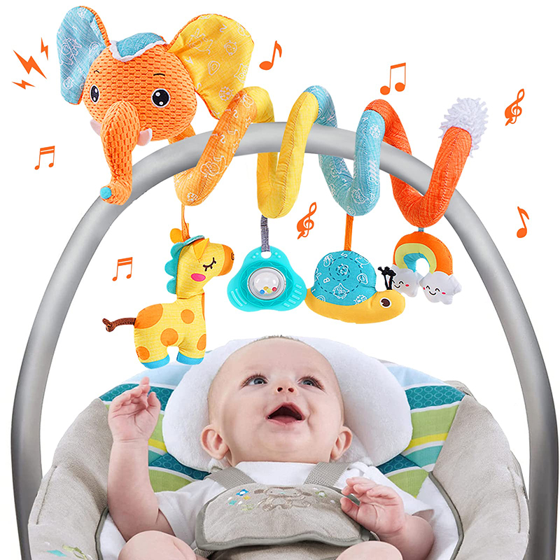 Kids Toys Elephant - Juguetes para asiento de coche, cochecito