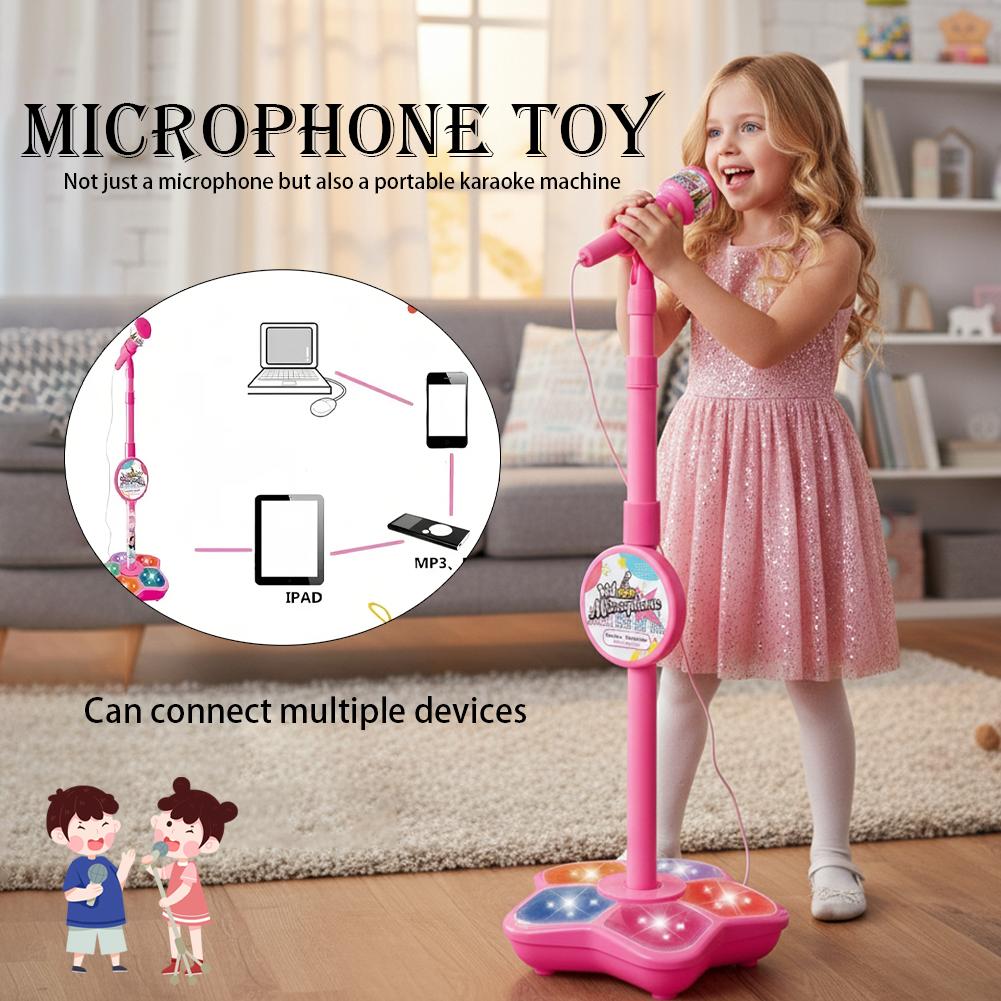 Kids Microphone Karaoke - Micrófono para niños con soporte, canción