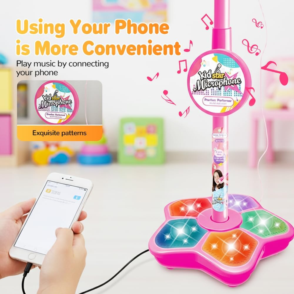 Soporte de Micrófono de Juguet - Kids Microphone Karaoke reseña y precio