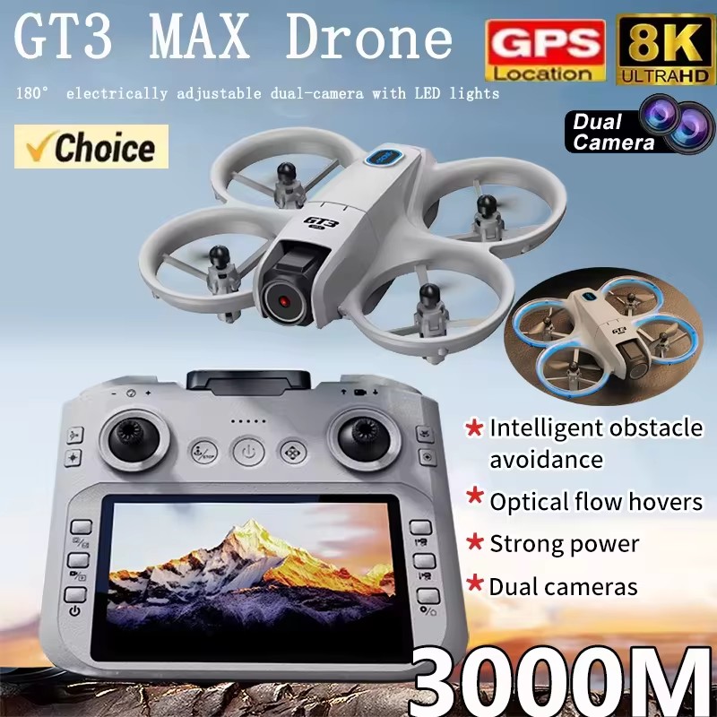 Dron RC 2026 GT3Max HD 8K con  - Kids Toys Drone reseña y precio