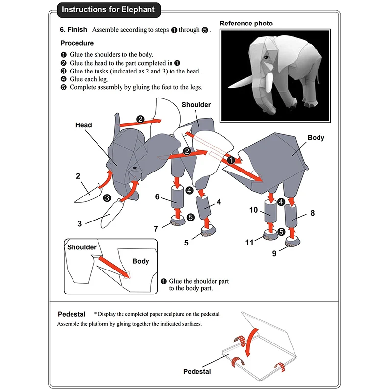 Elefante africano Origami arte - Kids Toys Elephant reseña y precio
