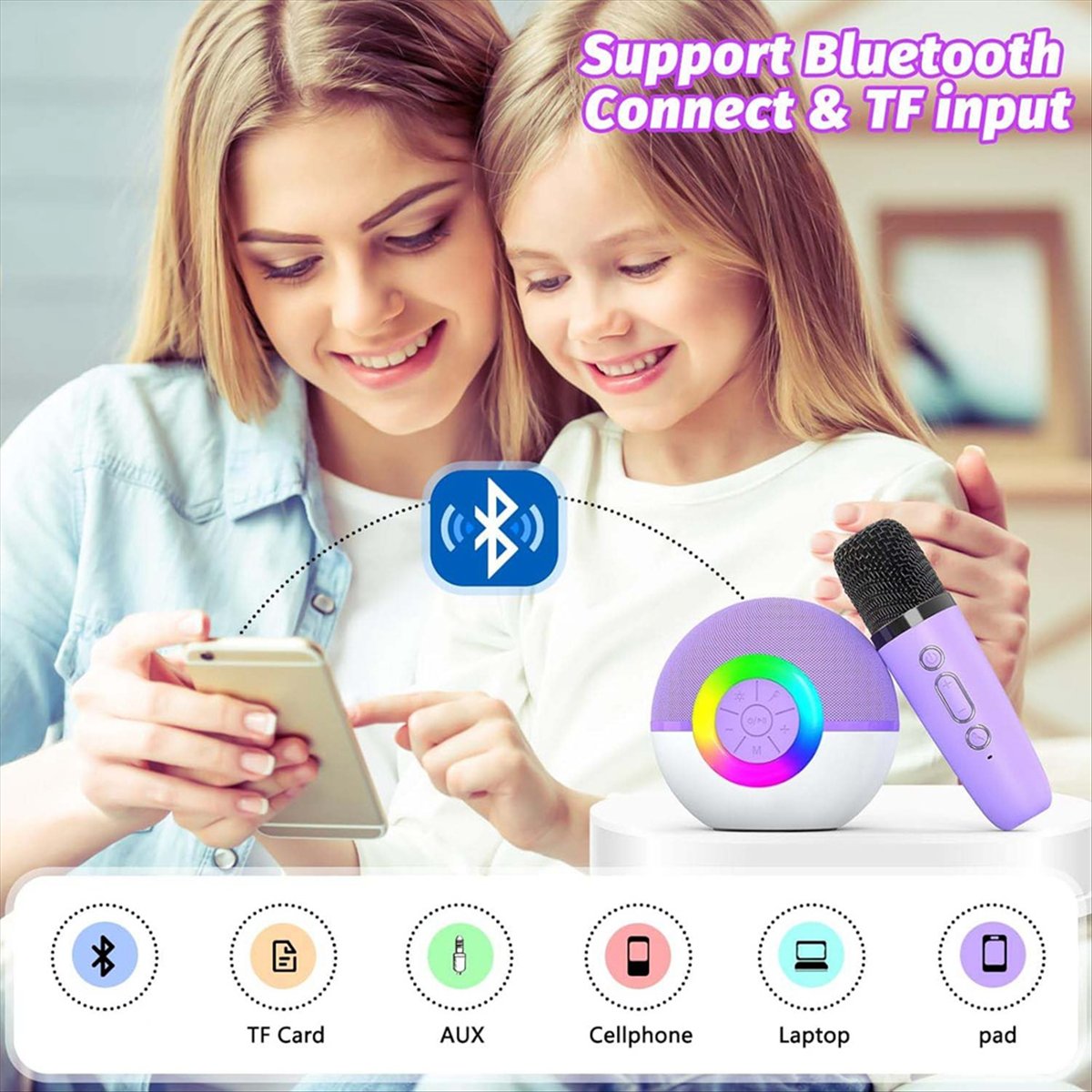 Mini máquina de karaoke DTC5 c - Kids Microphone Karaoke reseña y precio