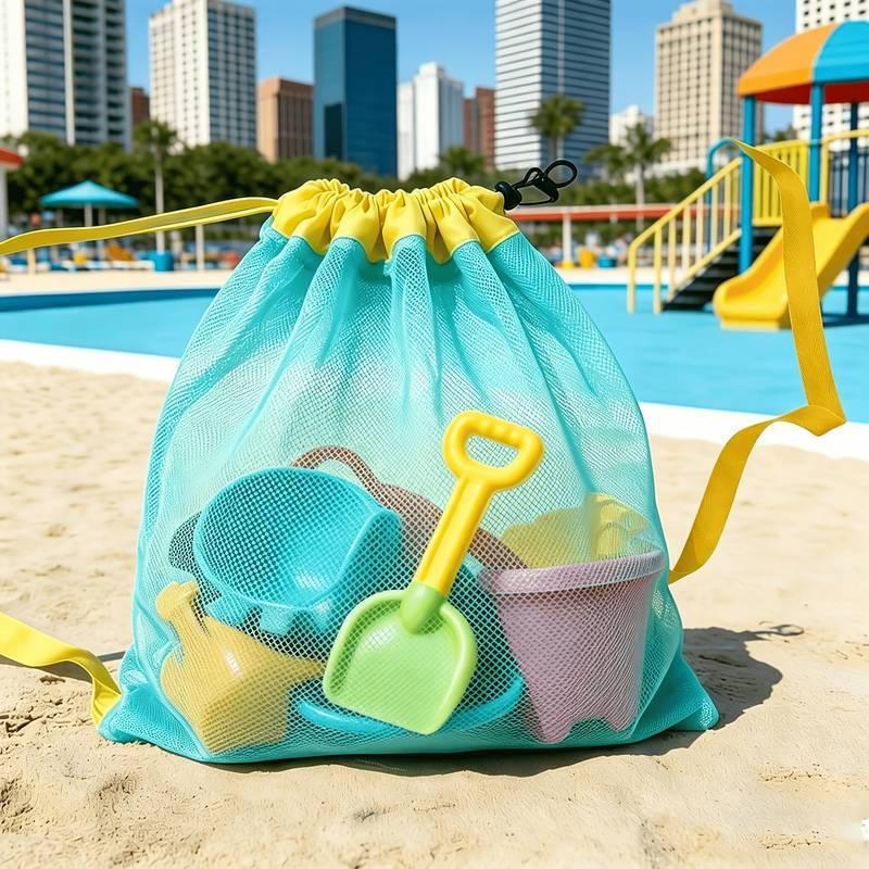 Bolsa de Playa de Malla Portát - Kids Storage Toys reseña y precio