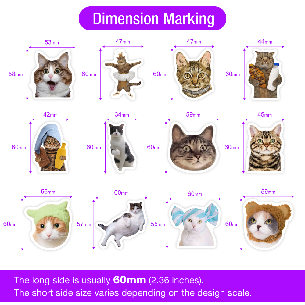 Pegatinas divertidas de gato C - Kids Toys Clipart reseña y precio