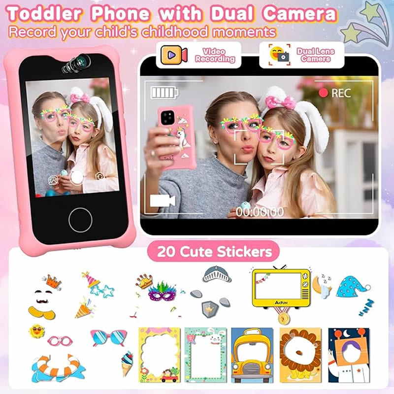 Cámara Digital para Niños, Tel - Kids Toys Smartphone reseña y precio