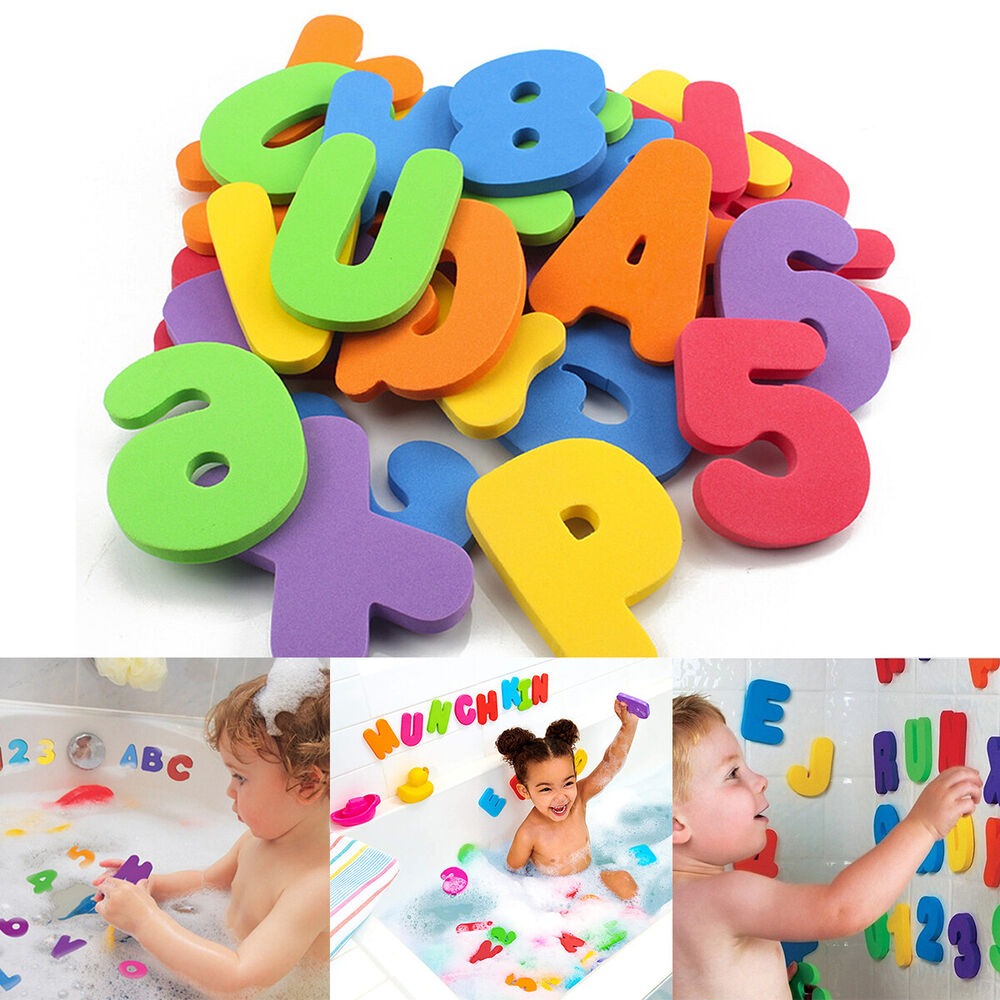 Juego de pegatinas de 36 Uds., - Bath Letter Number Foam reseña y precio